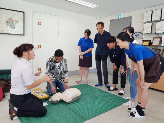 횡성휴게소(인천 방향), 응급처치 훈련 성료