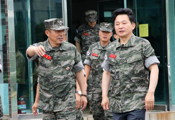 [fn포토] 원희룡 “제주도민 3분의 1이 해병대, 늘 자랑스럽다”