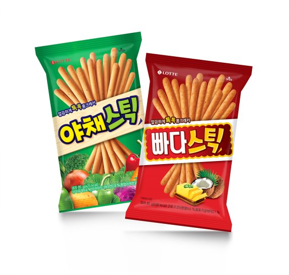 롯데제과, 막대과자 2종 빠다스틱·야채스틱 출시