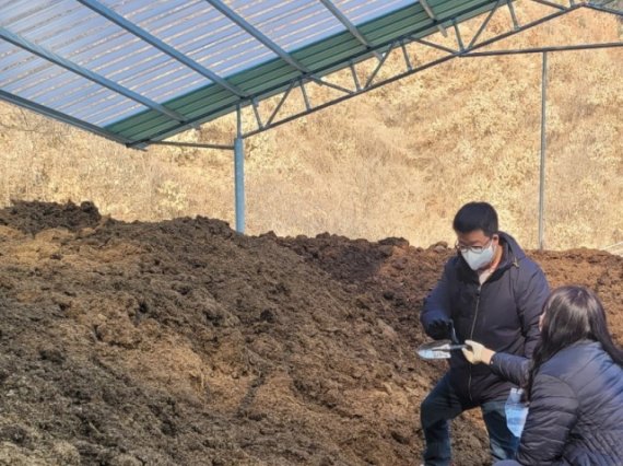홍천군, 입상미생물제 가축분뇨 실증...부숙 등 효과입증