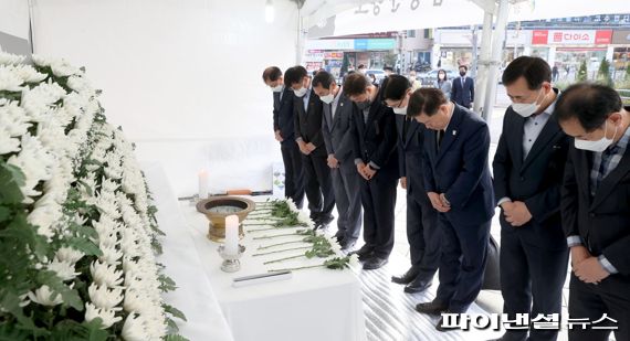[이태원 사고] 광명시 철산역 2번출구 분향소 설치