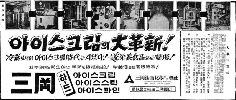 [기업과 옛 신문광고] 아이스크림의 선구자, 삼강
