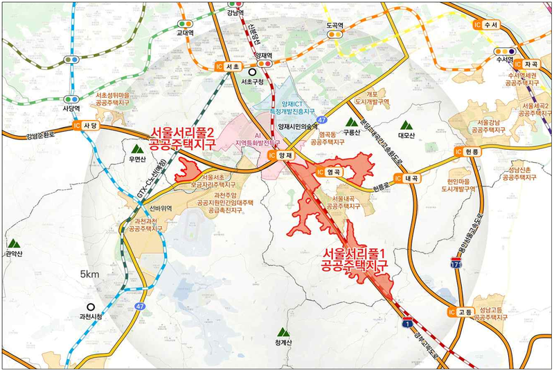 국토부, 서리풀2지구 공공주택지구 지정…2000가구 공급