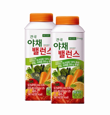 건국유업 ‘건국 야채 밸런스’, 하루 비타민 100% 충족