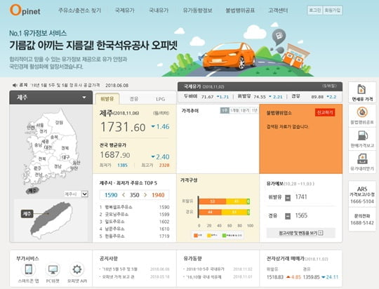 직영주유소·최저가 주유소 찾는 법은?..오피넷 등 지도 앱 통해 검색