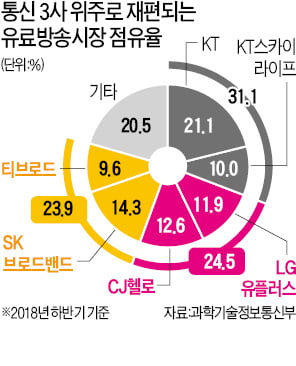 유료방송 3강 체제 통신 3社 맞붙는다