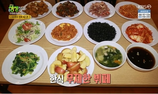 생생정보 5000원 한식 뷔페, 고기 생선 나물 등 매일 다른 반찬 가성비 가심비 최고