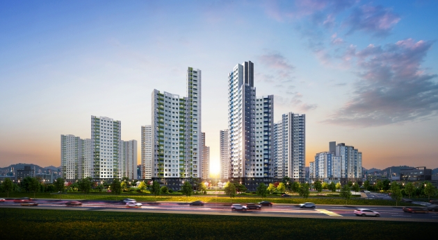 송학 아파트 조감도