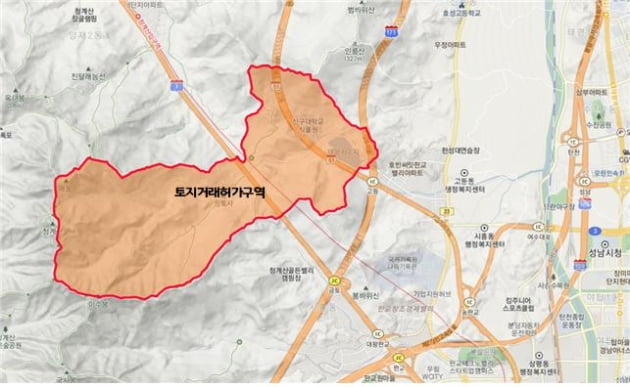 경기도, 성남 수정구 상적동 일원 토지거래허가구역으로 재지정...부동산 투기세력 유입 차단 목적