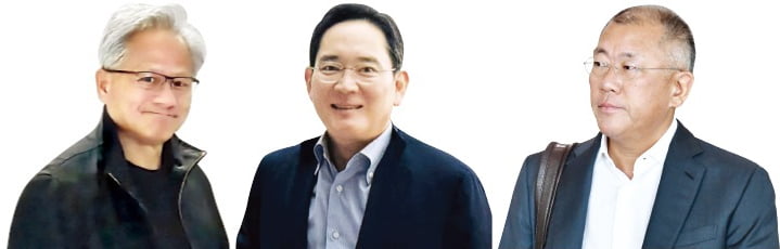 젠슨 황·이재용·정의선 '치맥 회동'…AI·자율주행 '초밀착'