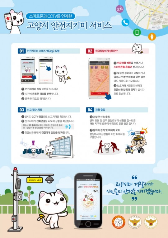고양시, 안전지키미 앱(App) 서비스 시작