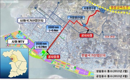시화 국가산업단지 공업용수도 건설사업 준공