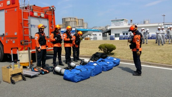 울산119화학구조센터, ㈜한솔케미칼 현지적응훈련 