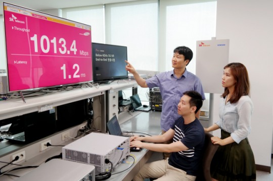 SKT, 국내 최초 3.5㎓ 저주파수서 5G 통신기술 선봬