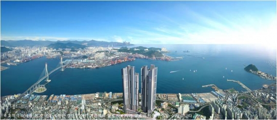 청학 아파트 투시도