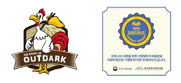 아웃닭, 12월 가맹점 코로나 3차 추가 지원 실시
