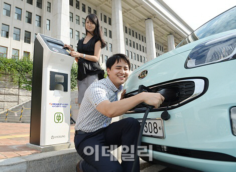 효성, 레이 전기차 카쉐어링에 충전기 공급
