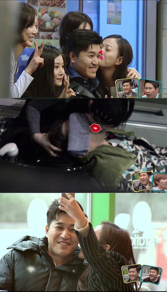 `신동엽과 총각파티` 김종민 뽀뽀 세례 대박, 말도 안돼!