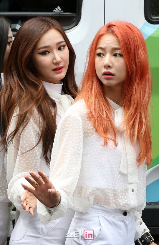 [포토]게릴라 컴백 쇼케이스 참석하는 EXID 엘리-솔지