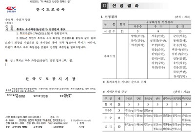 양평방향 칠서휴게소, 우수화장실 장려상 수상