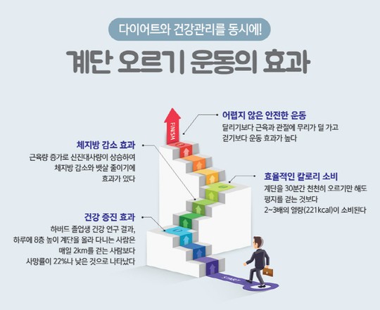 계단 이용 다이어트와 건강, 두마리 토끼를 한꺼번에