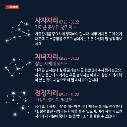 [카드뉴스]오늘은 물고기자리의 날? 내 별자리 운세 대박!