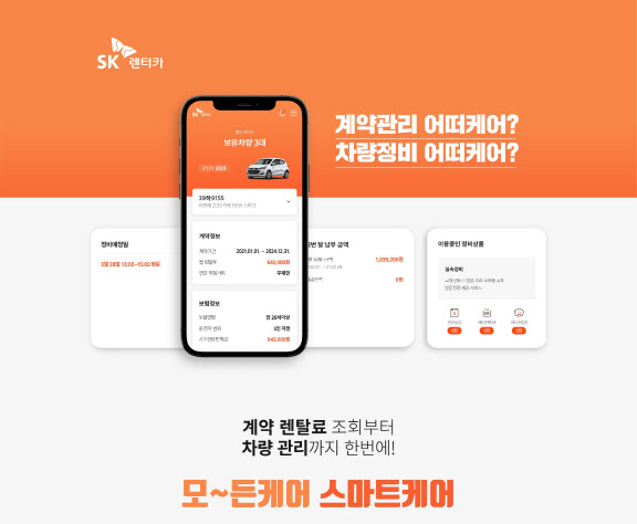 SK렌터카, 장기렌터카 고객 위한 ‘스마트케어’ 리뉴얼 출시
