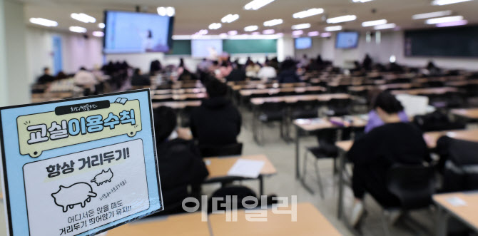 [포토]오늘부터 학원·독서실 방역패스 대신 한칸 띄어앉으세요