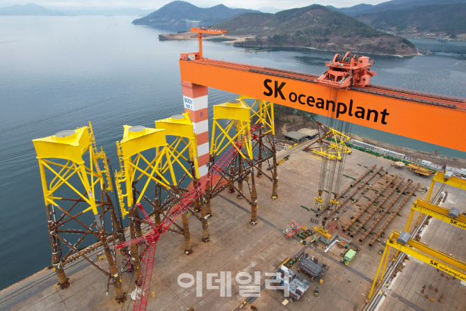 [르포]SK에코 RE100 전초기지, 亞 최대 해상풍력 재킷 공장 가보니