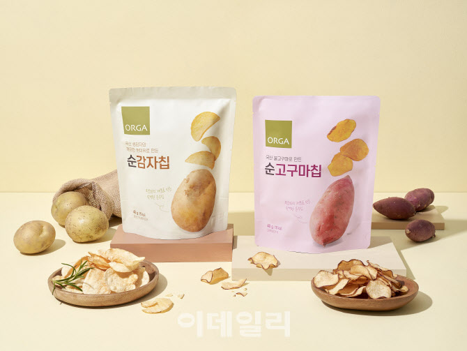 원물 그대로 풀무원 올가홀푸드, ‘순감자칩·순고구마칩’ 선봬
