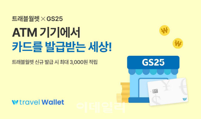 2분 만에 카드를?…트래블월렛, GS25 카드발급시 20% 캐시백