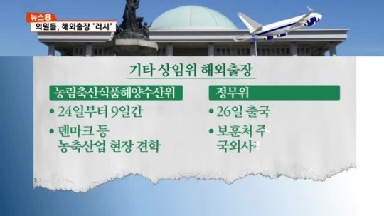"중요 일정 끝났다"…의원 해외출장 러시