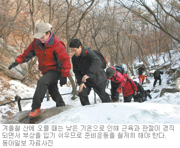 [헬스&뷰티]아름다운 겨울산, 아차하면 타박상