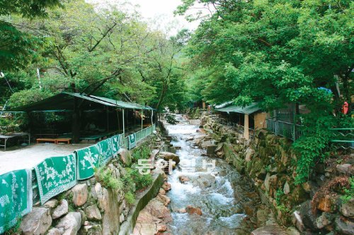 식당 가건물 사라지고 송추계곡물 되살아난다