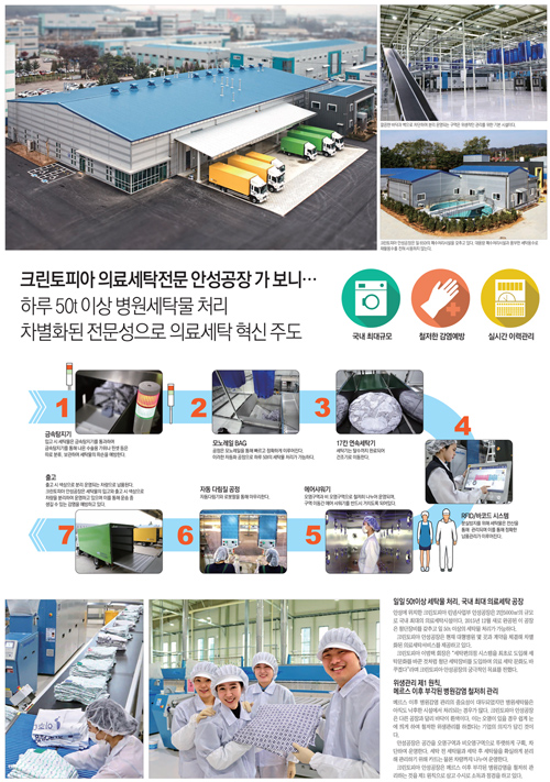 [data&]크린토피아 의료세탁전문 안성공장 가 보니…