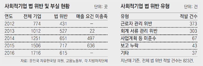 [단독]사회적기업 42%가 ‘속빈 강정’