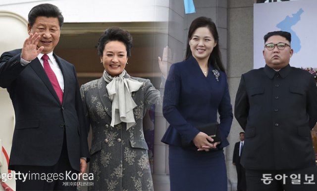 인민일보 “김정은·리설주, 평양공항서 시진핑 부부 영접”