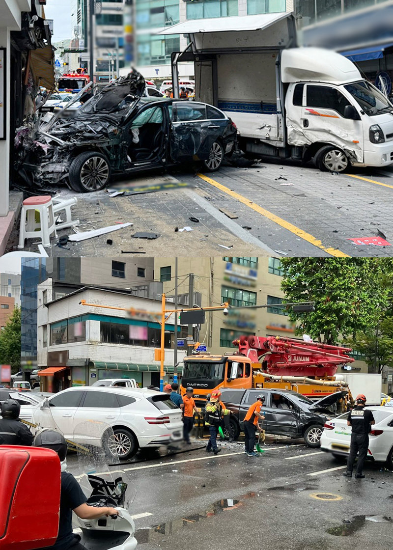 또 고령 운전자… 부산 인도 돌진, 서울선 연쇄 추돌