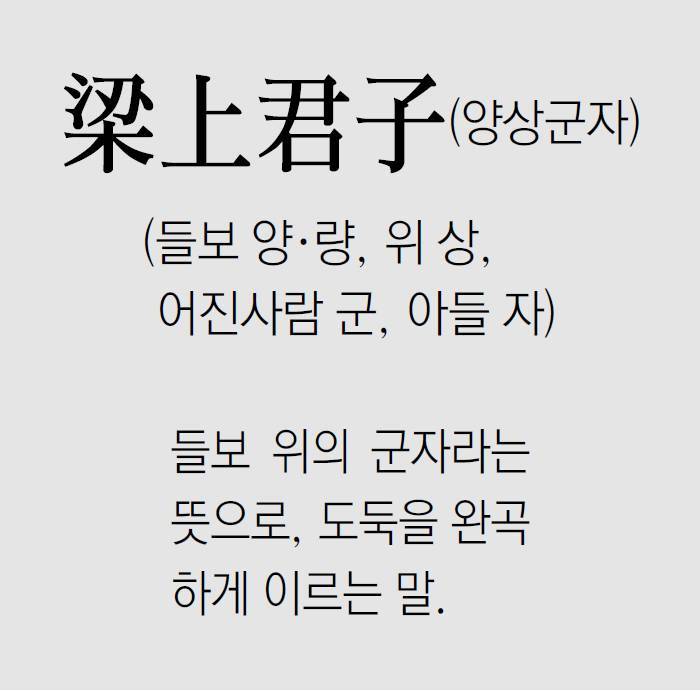 [신문과 놀자!/풀어쓰는 한자성어]梁上君子(양상군자)(들보 양·량, 위 상, 어진사람 군, 아들 자)