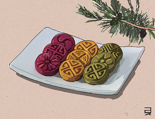 [한성우 교수의 맛의 말, 말의 맛]송화 다식