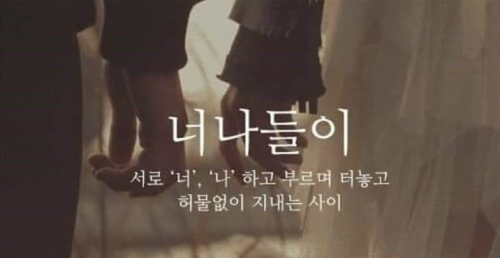 너나들이 뜻,  너니 나니 하고 부르는 허물없는 사이 뜻하는 말