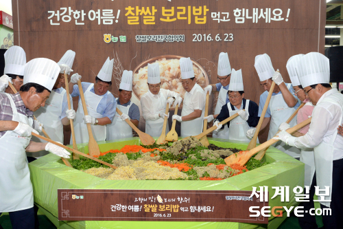 [포토]건강한 여름! 웰빙 보리밥먹고 힘내세요