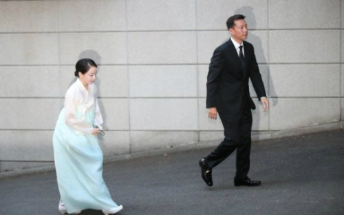 노현정, 정대선과 옥빛 한복 입고 현대家 제사 참석