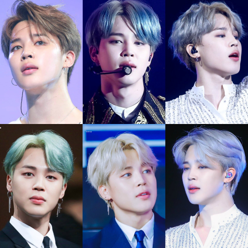 방탄소년단 지민, 블루→골드→그레이 팔색조 헤어스타일로 독보적 비주얼 화제