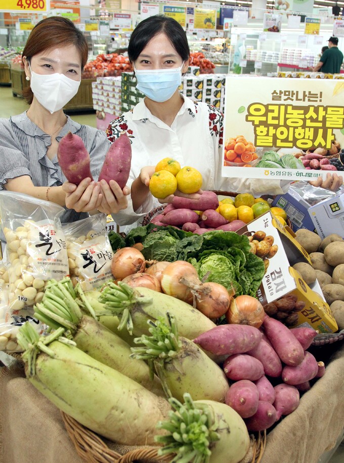 [포토] 농협유통, 호우 전 가격으로 농산물 할인 판매
