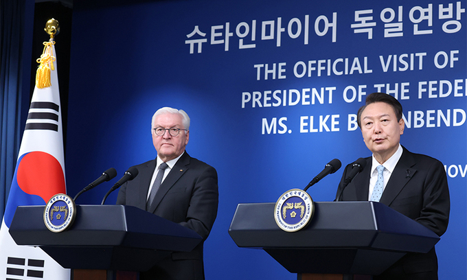 尹대통령 “한국·독일, 핵심 경제 파트너…우정 깊어지길 기대”