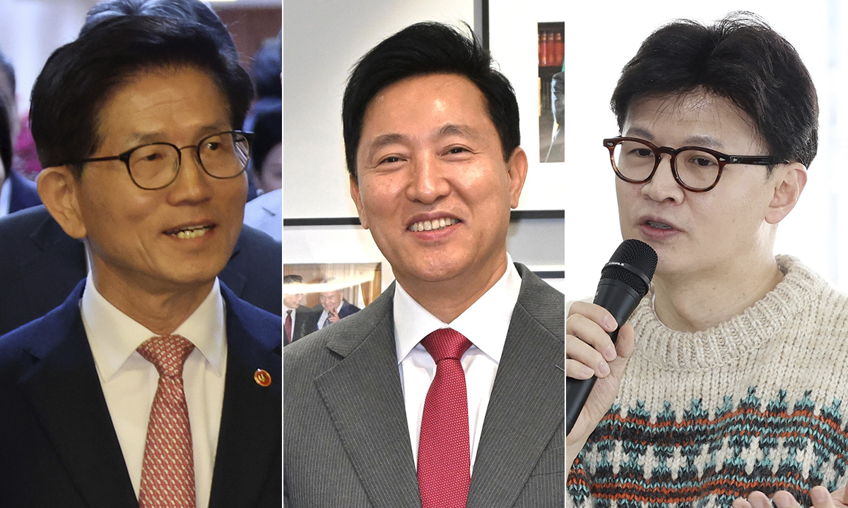 與 의원 108명 중 83명 ‘김문수·오세훈·한동훈’ 행보 발맞춰 눈도장