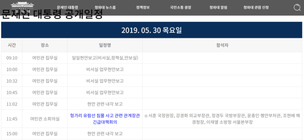 [단독] 24시간 공개한다더니⋯곳곳 구멍 난 文대통령 일정표