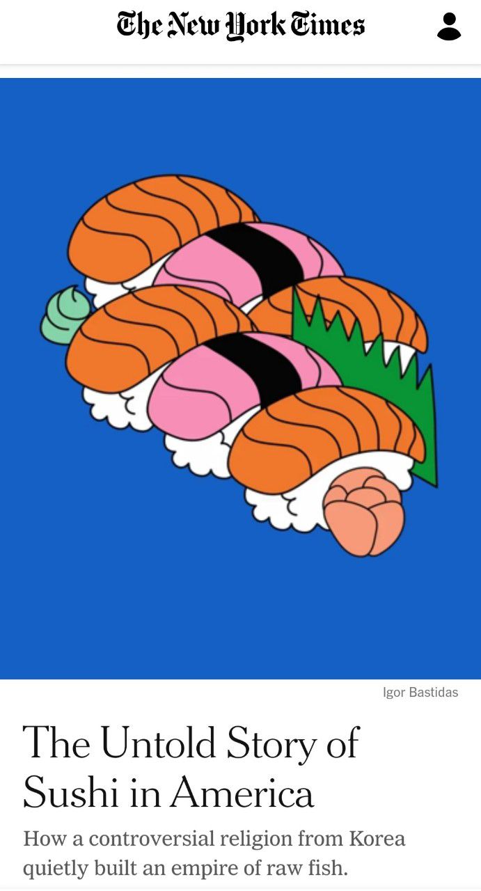 “미국이 초밥 먹게 된 건 이 한국인 덕”... NYT, 문선명 조명