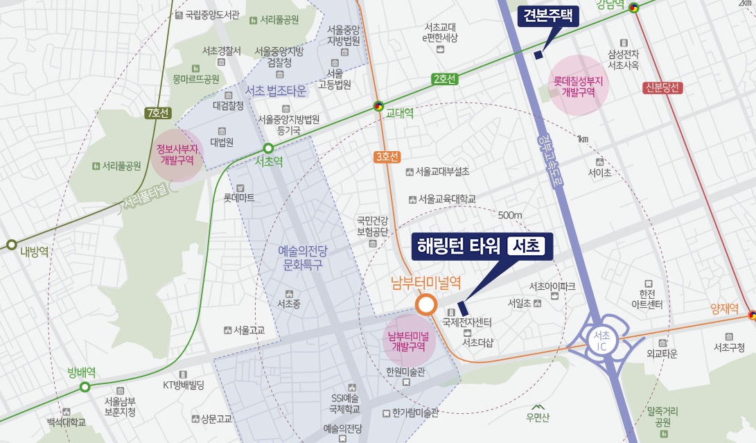 3호선 남부터미널역 역세권 입지...주거용 오피스텔 `해링턴 타워 서초` 분양 예정